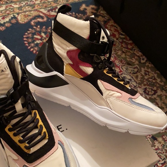 D.A.T.E. high top leather sneakers, authentic in box. - Picture 6 of 13